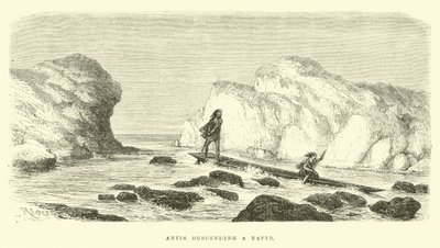 Antis Descending a Rapid by Edouard Riou